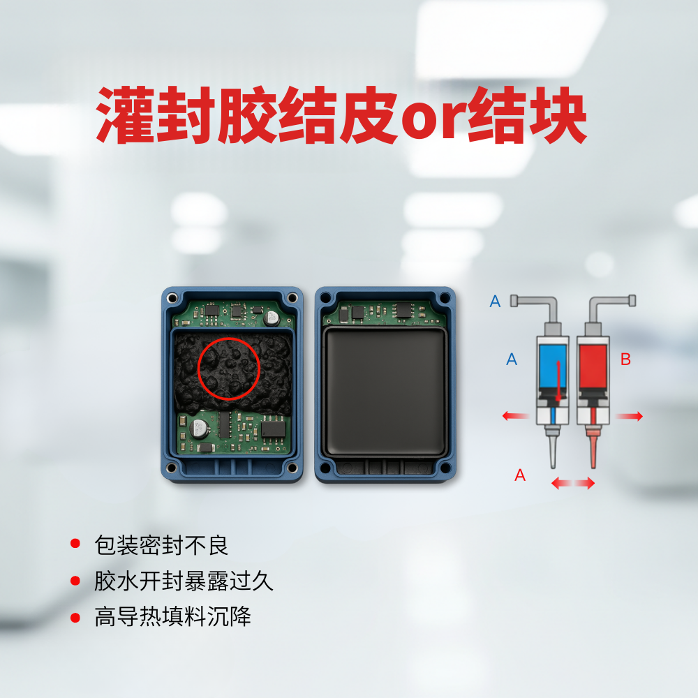 胶水结皮或结块