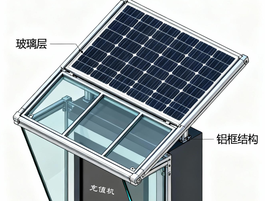 充值机太阳能玻璃面板粘接